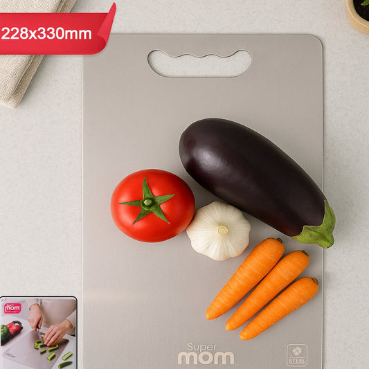 Medium Stainless Steel Chopping Board - 228 x 330 mm, 1.5mm Thick - Happy Price - Image 1