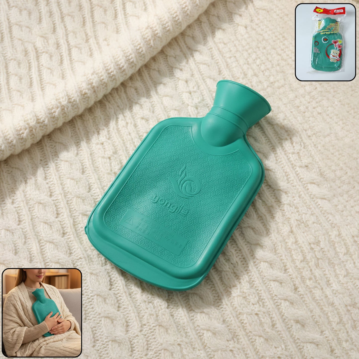 Reusable Hot Water Bag for Pain Relief & Warmth - 26 x 15.5 cm, 1 Pc - Happy Price - Image 2