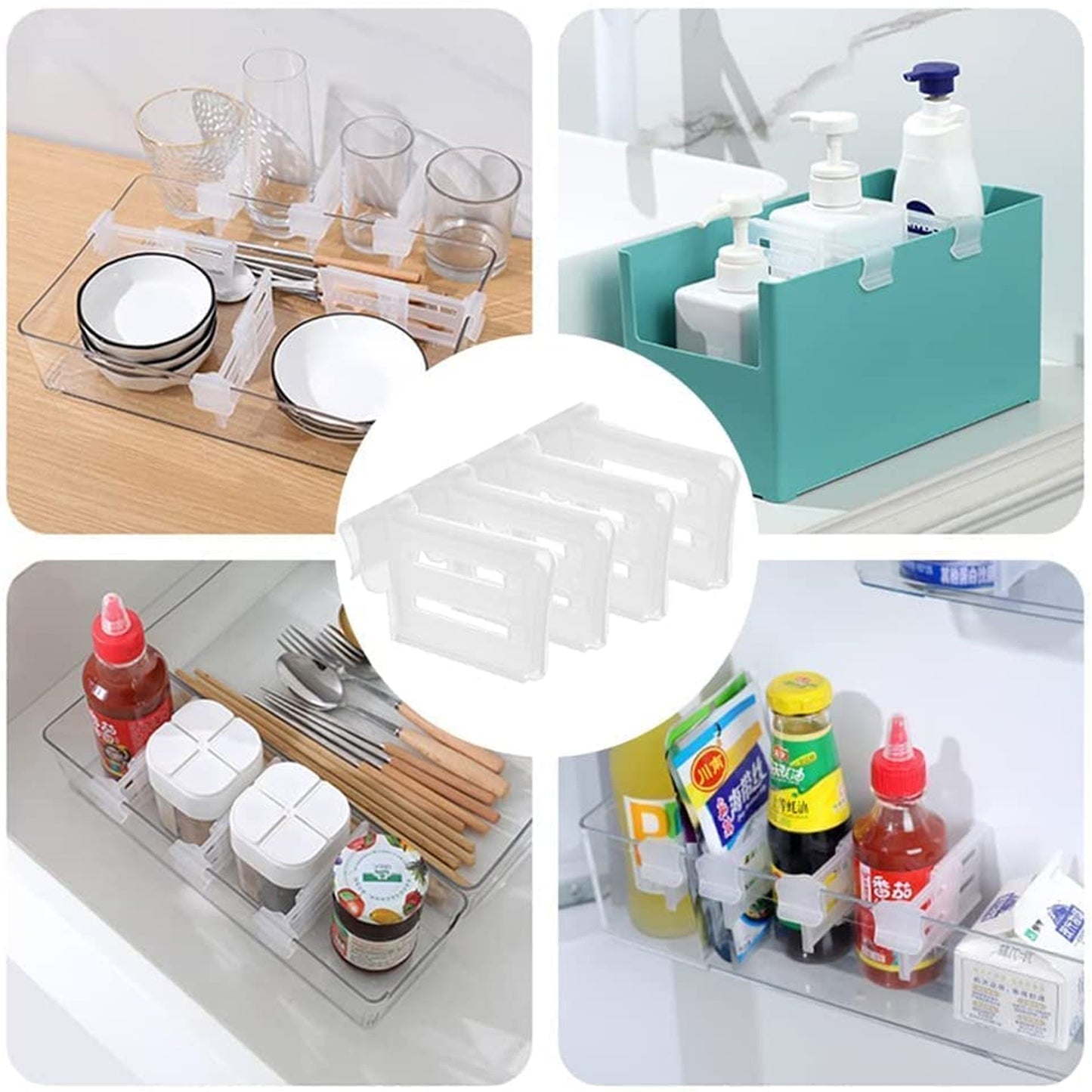 Refrigerator Internal Drawer Shelf Divider Clip (4 Pcs Set) - Happy Price - Image 5