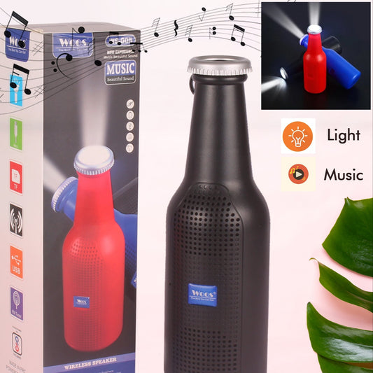 Bottle Shape Bluetooth Speaker And Weatherproof Enhanced Wireless Usb Rechargeable Calling  Fm  Aux  Usb  Sd Card Support Portable Bluetooth Speaker With Rich Deep Bass - Happy Price - Image 1