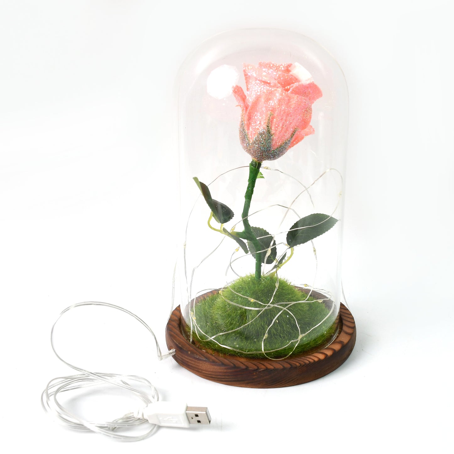 Glass Flower With Led Light Great Gift (1 Set) - Happy Price - Image 4