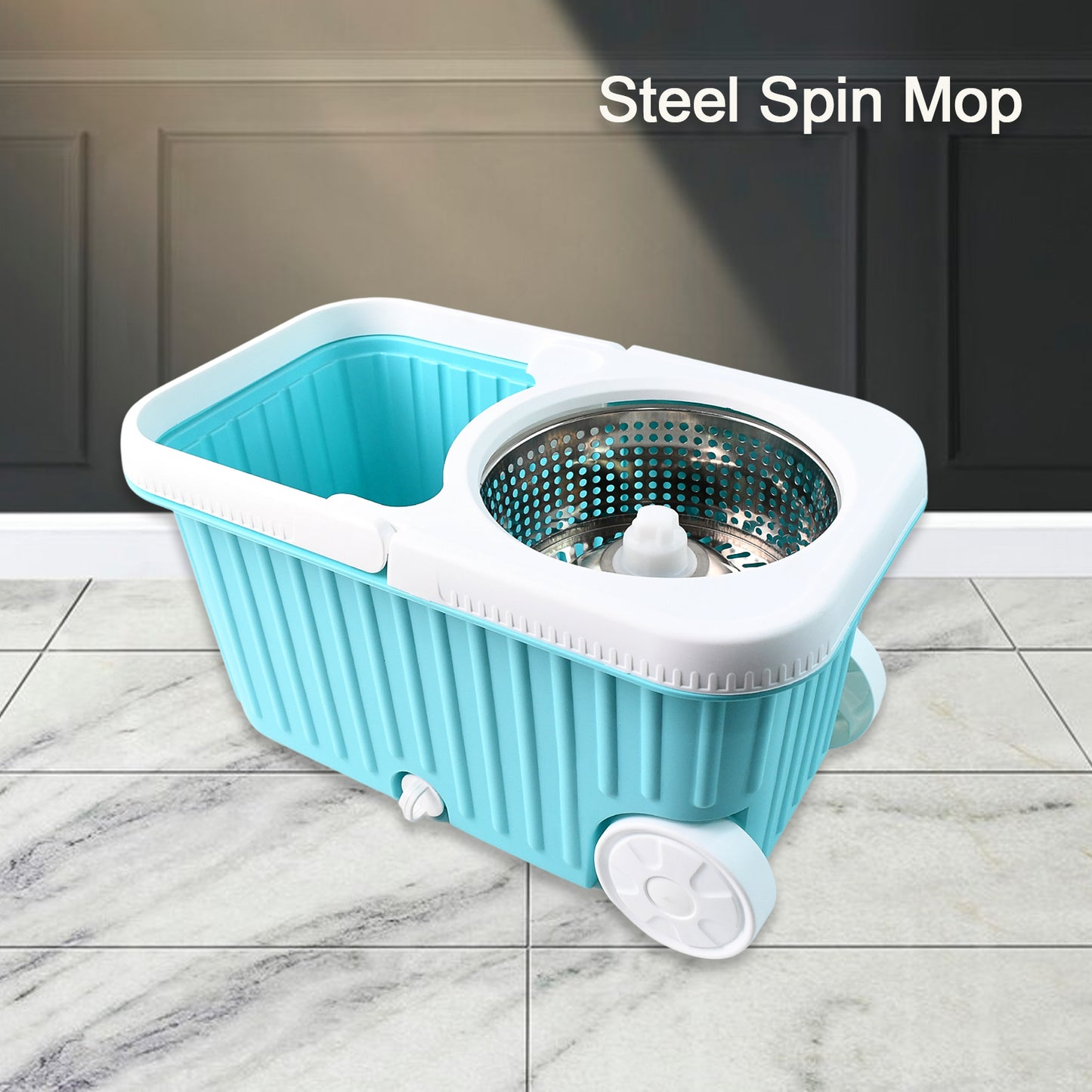 Apex Magic 360 Spin Mop Cleaning System With Stainless Steel Spinner - Happy Price - Image 5