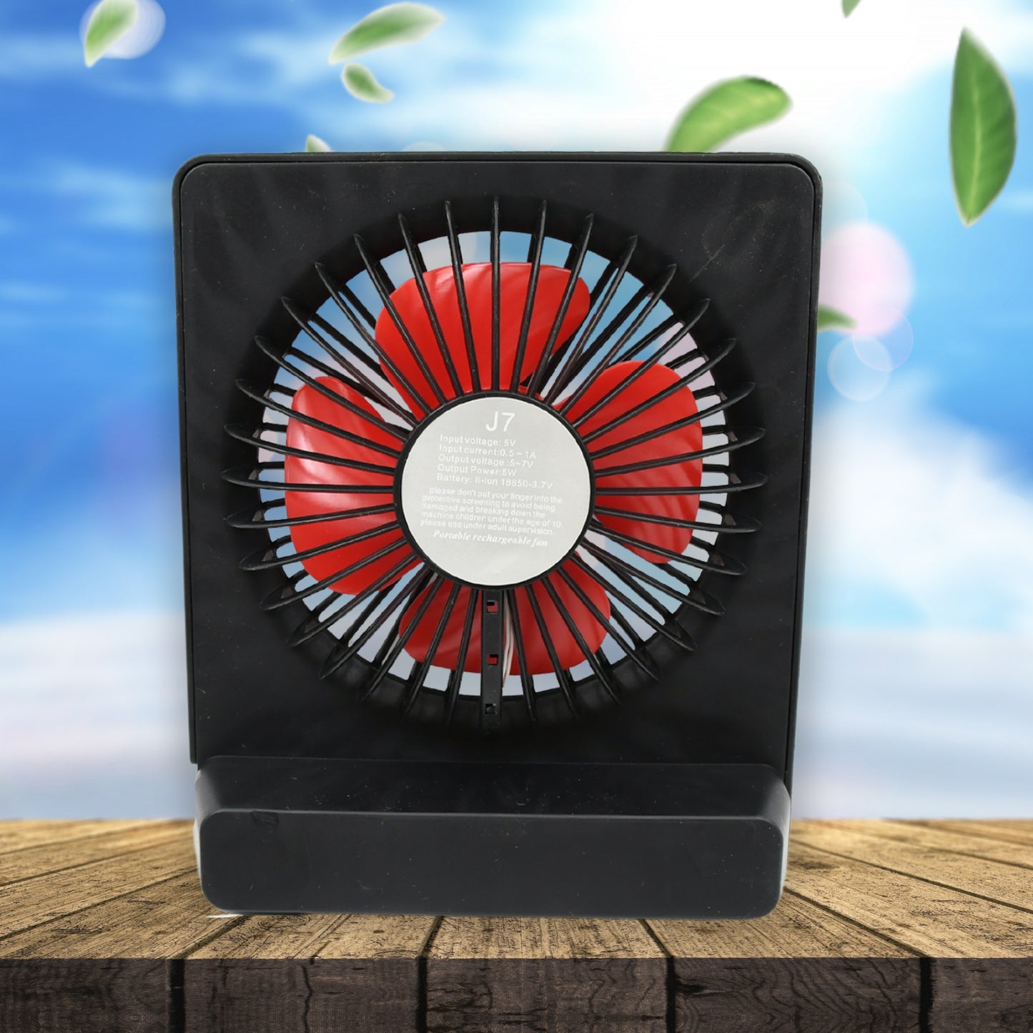 Portable Desk Fan Table Fan 1 Step Speed Setting Fan Personal Desk Fan Suitable For Office School  Home Use - Happy Price - Image 2