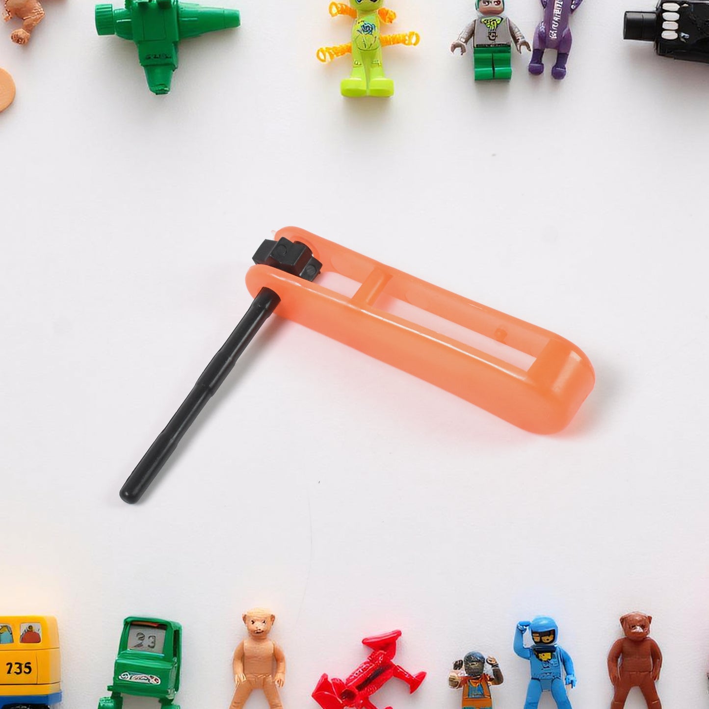 Small Colourful Non-toxic Plastic Rattle Spinner Toys For Babies Kids (1 Pc  Mix Color  Design) - Happy Price - Image 6