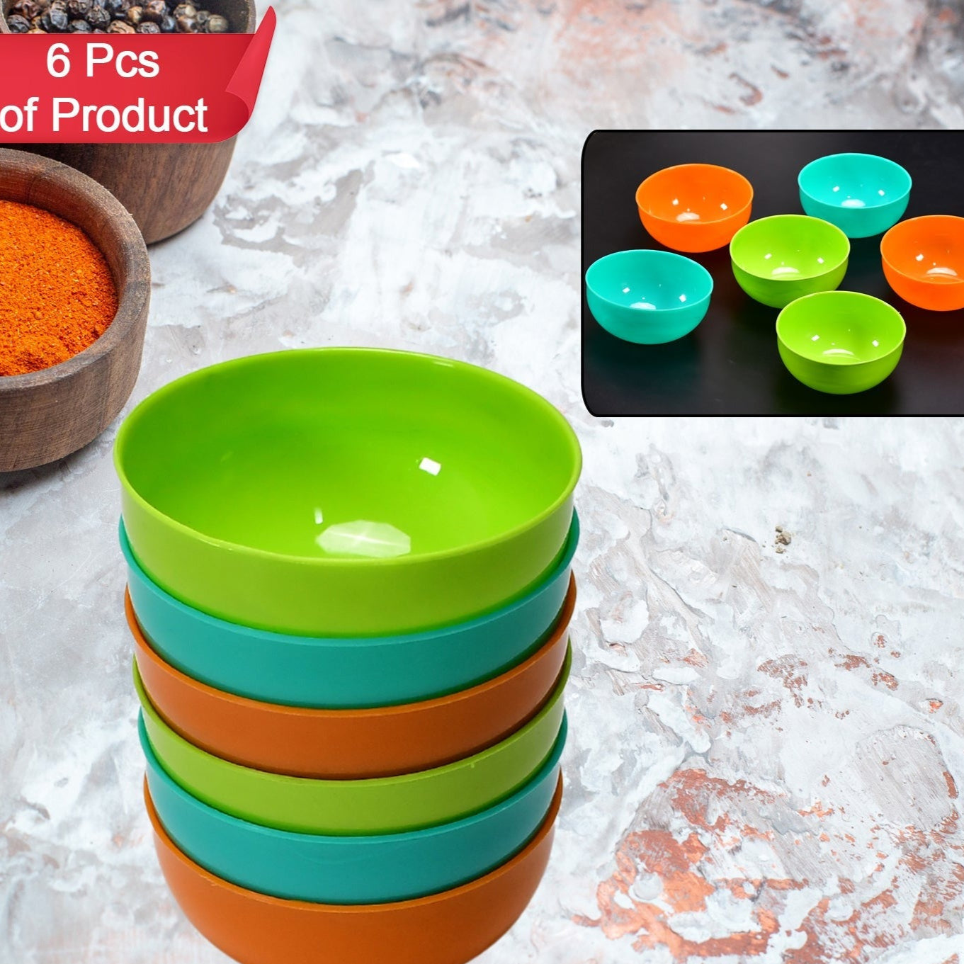 Soup Bowls For Daily Use For Kitchen 6pcs - Happy Price - Image 1