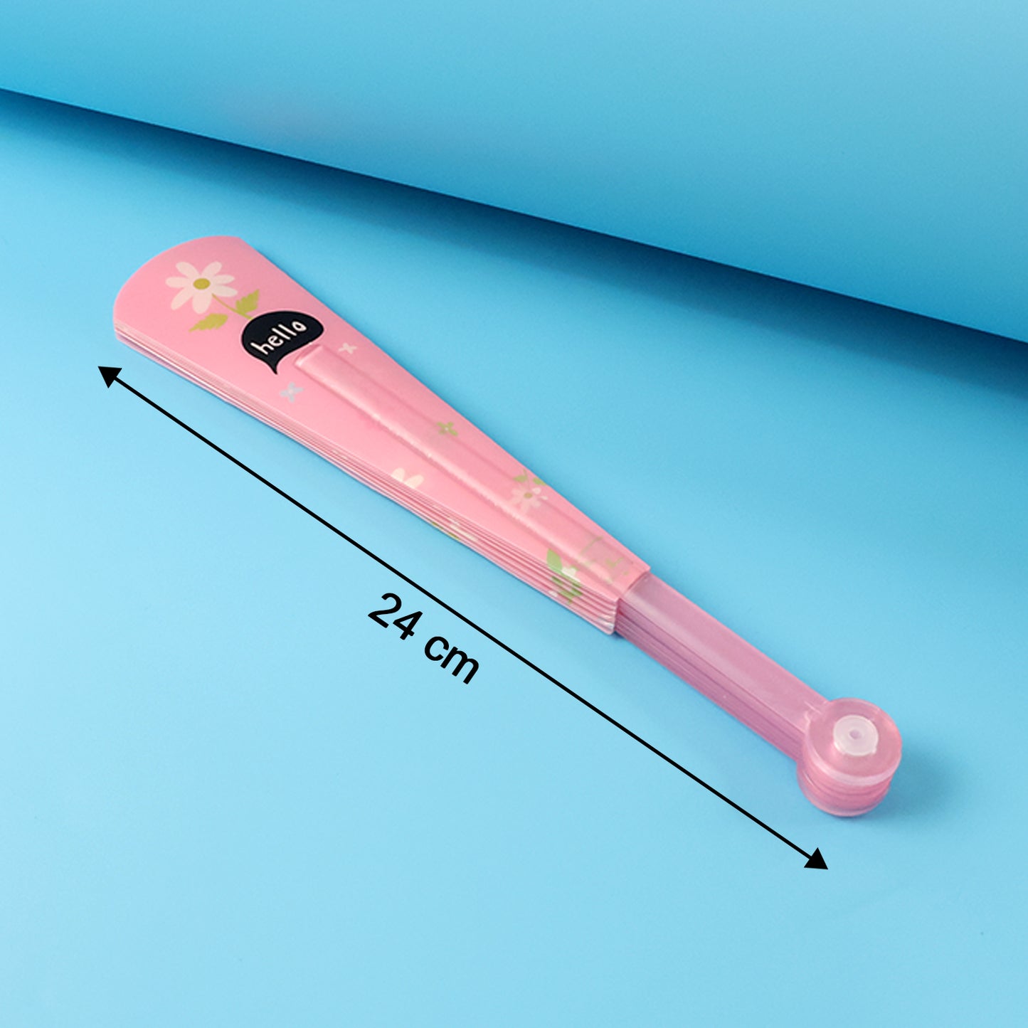 Floral Print Foldable Hand Fan - Portable & Battery-Free Cooling (1 Pc) - Happy Price - Image 5