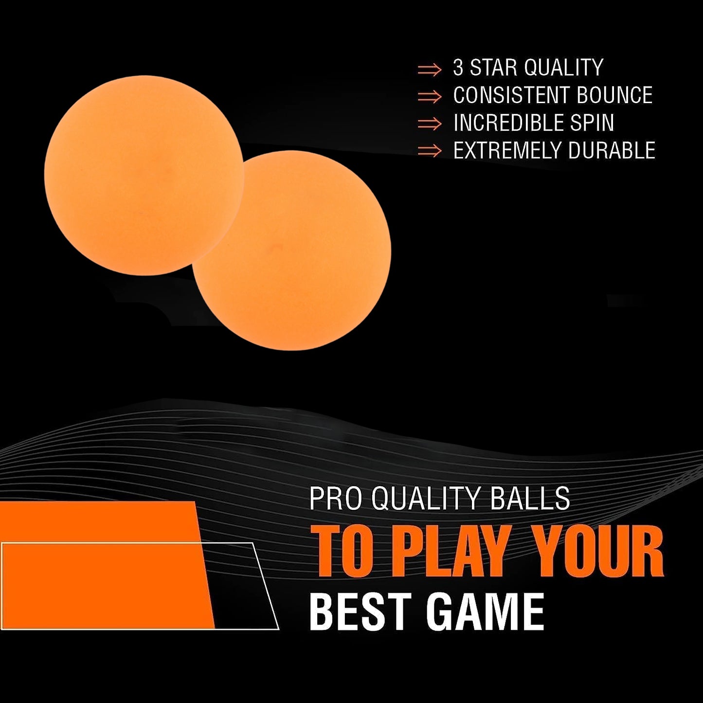 Konex Star Table Tennis Balls - 12 Pcs Set, 40mm Orange ABS Plastic - Happy Price - Image 4