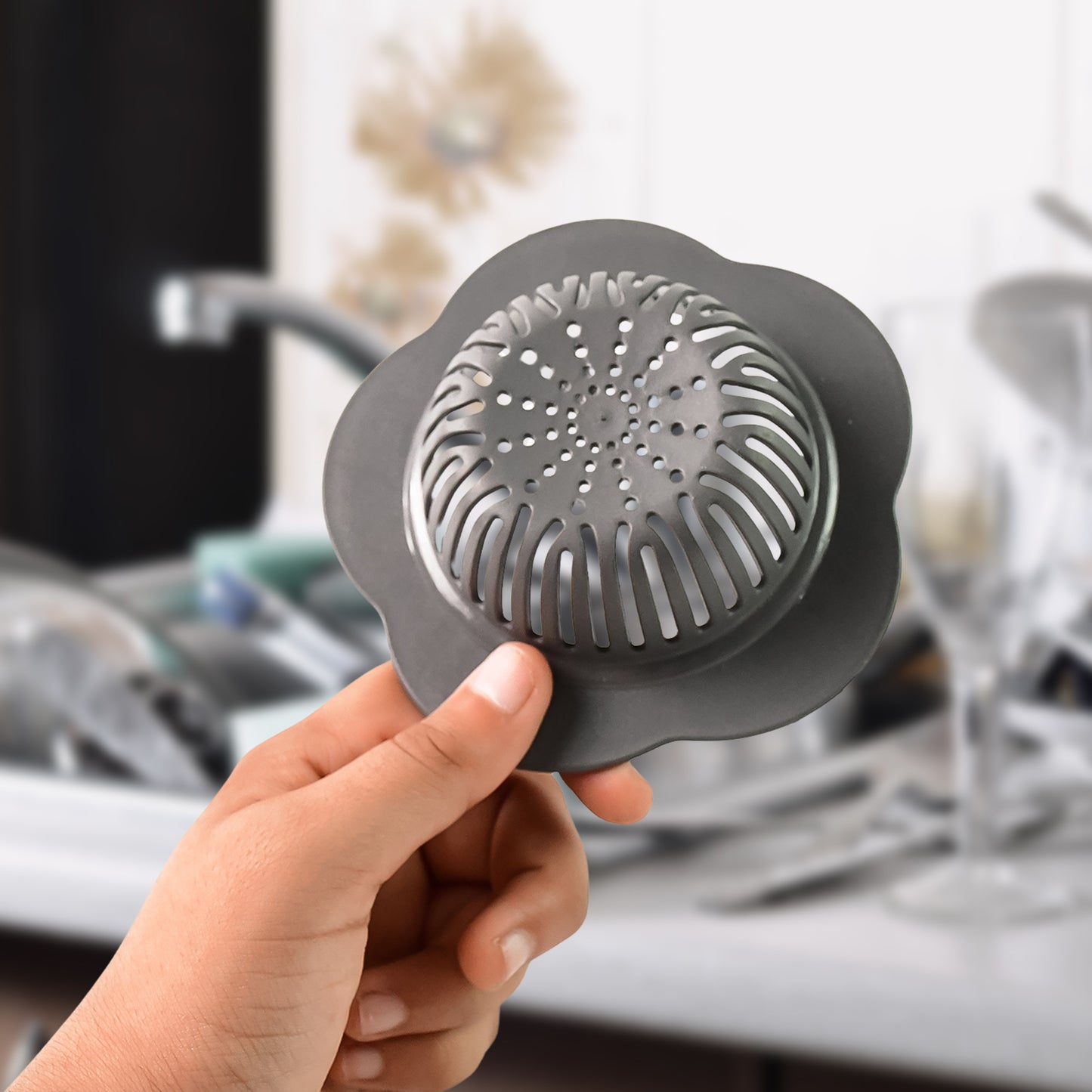 1 Pc Flower Shape Sink Strainer - Durable Plastic Drain Catcher - Happy Price - Image 6