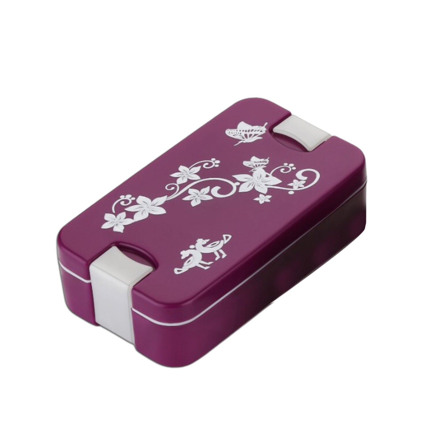 Airtight Lunch Box 2 Compartment Lunch Box Leak Proof Food Grade Material Lunch Box Modern Appearance  Compact Lunch Box With Spoon - Happy Price - Image 3