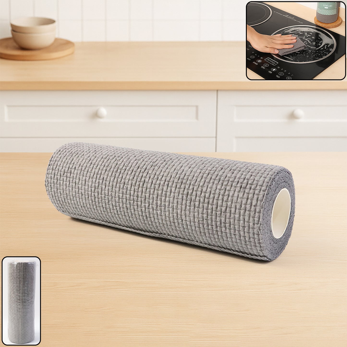 Disposable Kitchen Wipes Roll - 25 Absorbent Sheets (23x19 cm) - Happy Price - Image 2