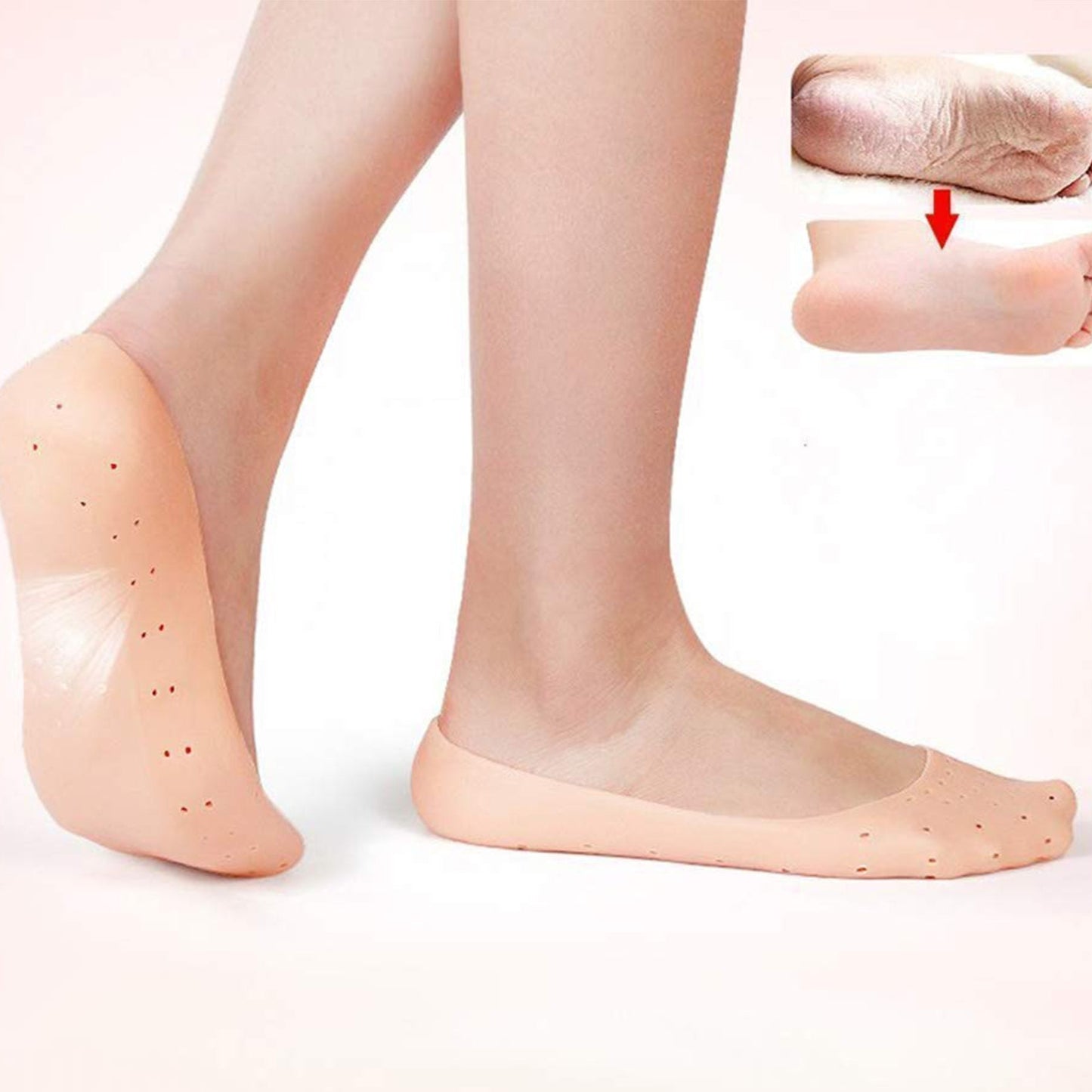 Anti Crack Silicone Gel Foot Protector Moisturizing Socks - Happy Price - Image 1