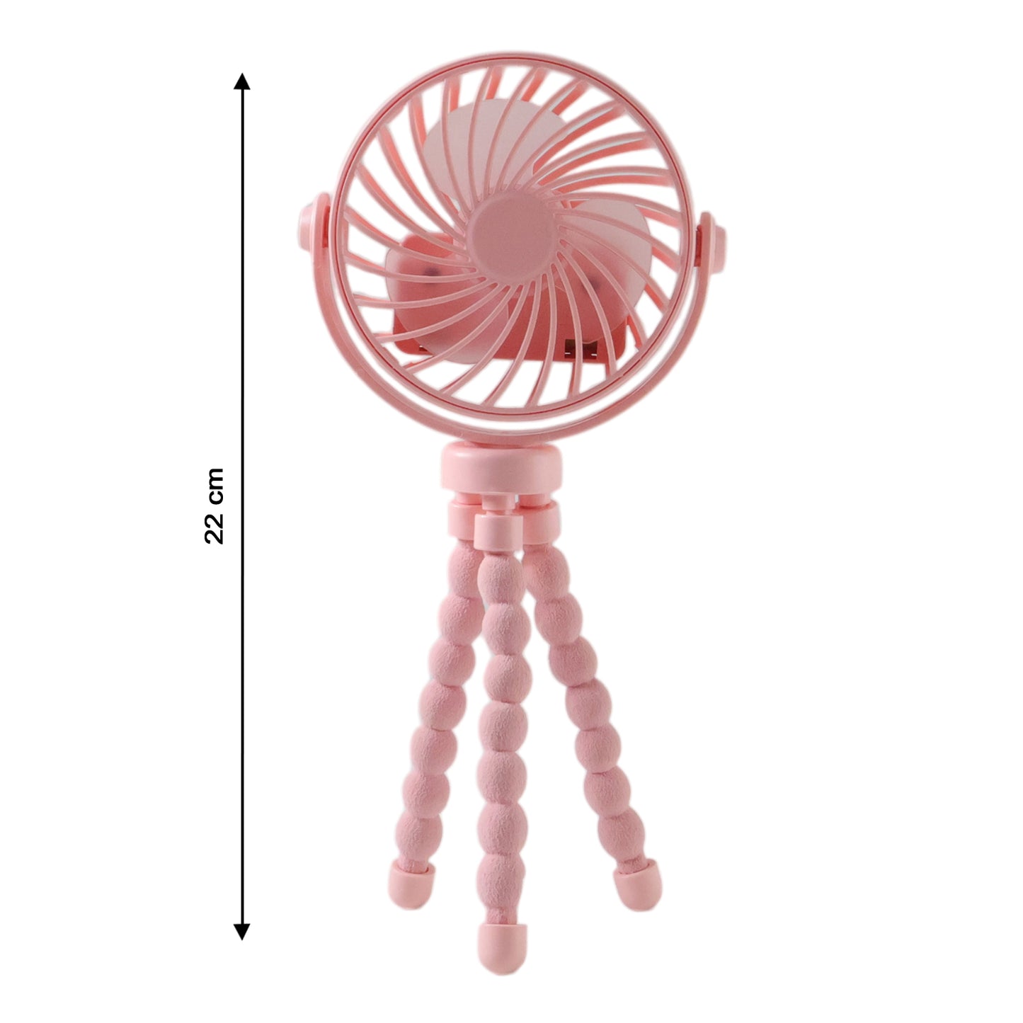 Portable Rechargeable Fan with Flexible Tripod Stand (1 Pc) - Happy Price - Image 3