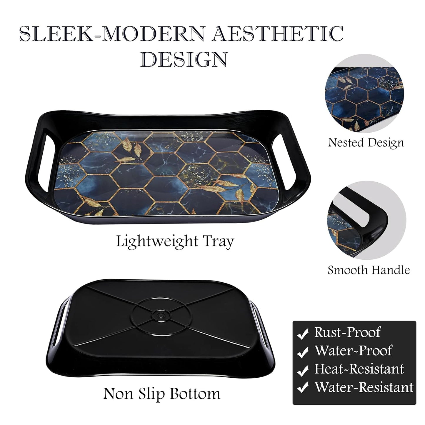 Premium Plastic Serving Tray (3 Pc) - Happy Price - Image 7