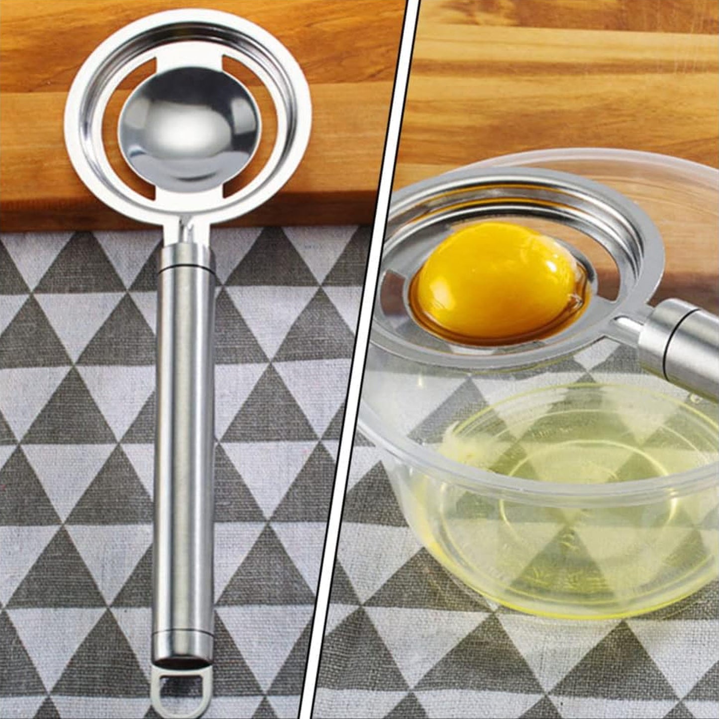 Stainless Steel Egg Separator for Kitchen - Easy Yolk and White Divider - Happy Price - Image 3