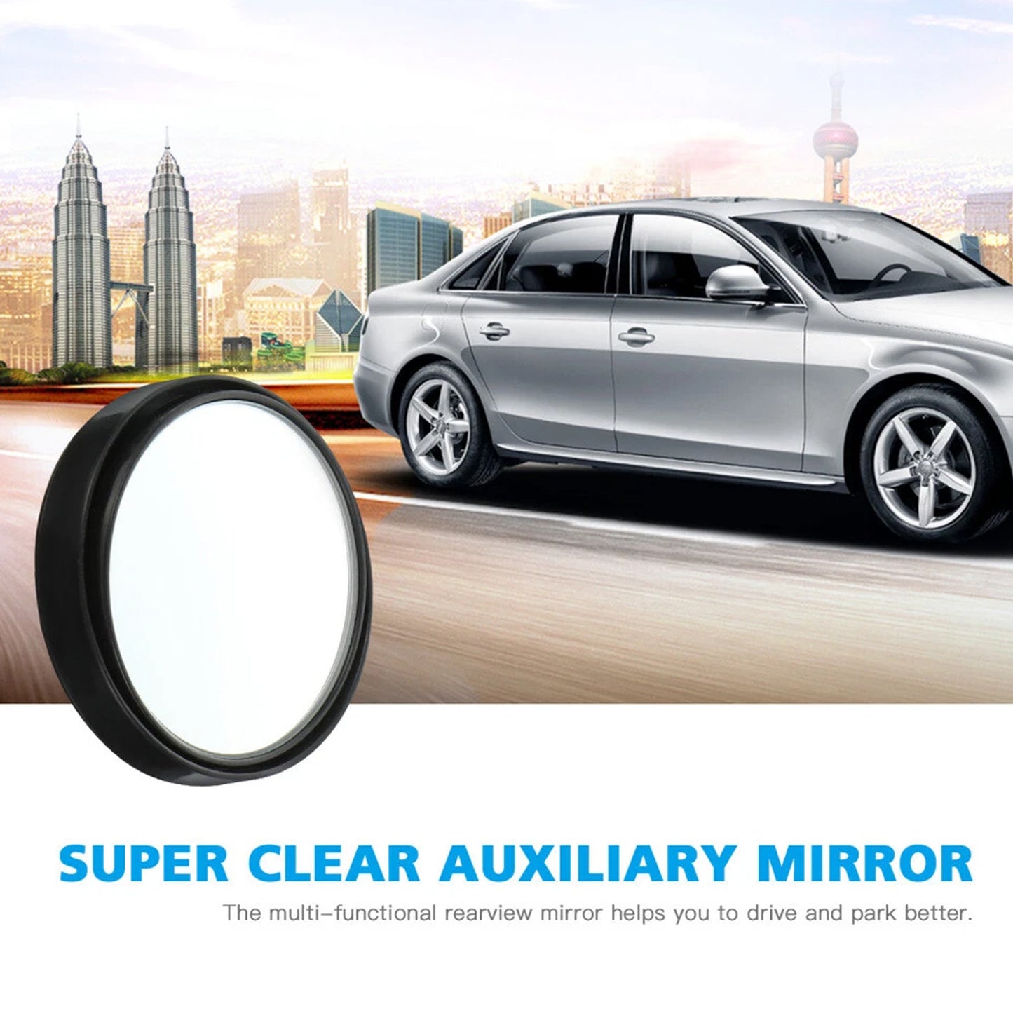 Car Blind Spot Side Mirrors - 2 Pc Set with Black Frame - Happy Price - Image 4