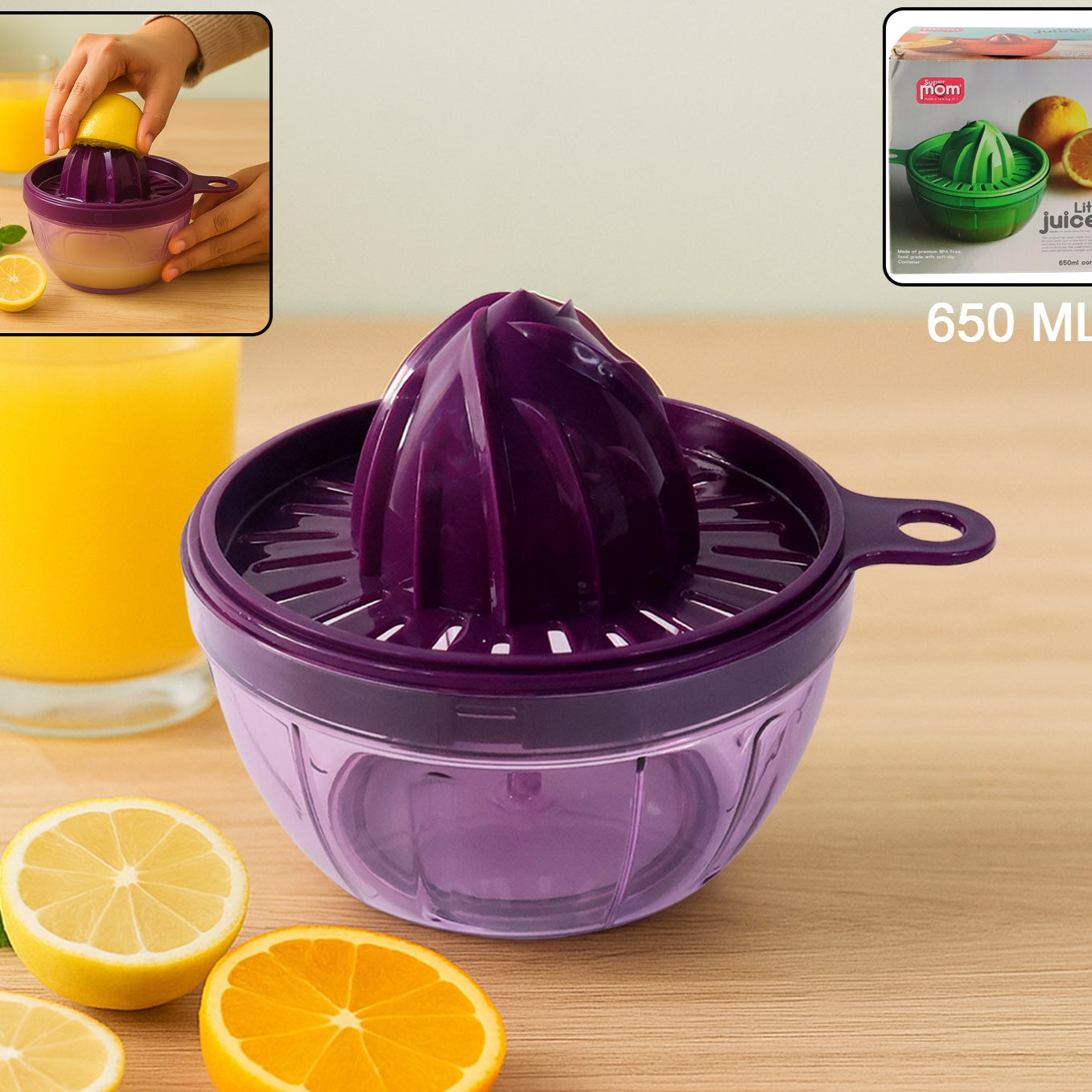 HappyPrice 650ml Manual Citrus Juicer with Seed Filter - Happy Price - Image 1