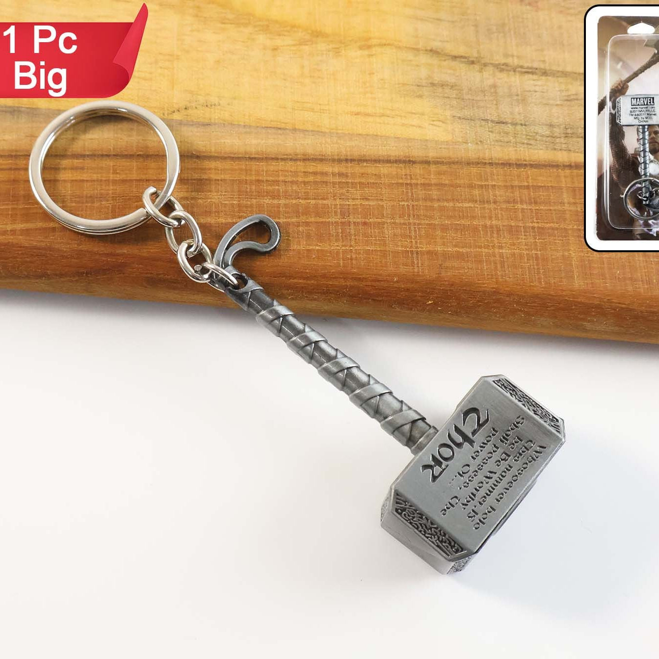 Metal Hammer Keychain (1 Pc) - Unique Alloy Tool Design Key Ring - Happy Price - Image 1