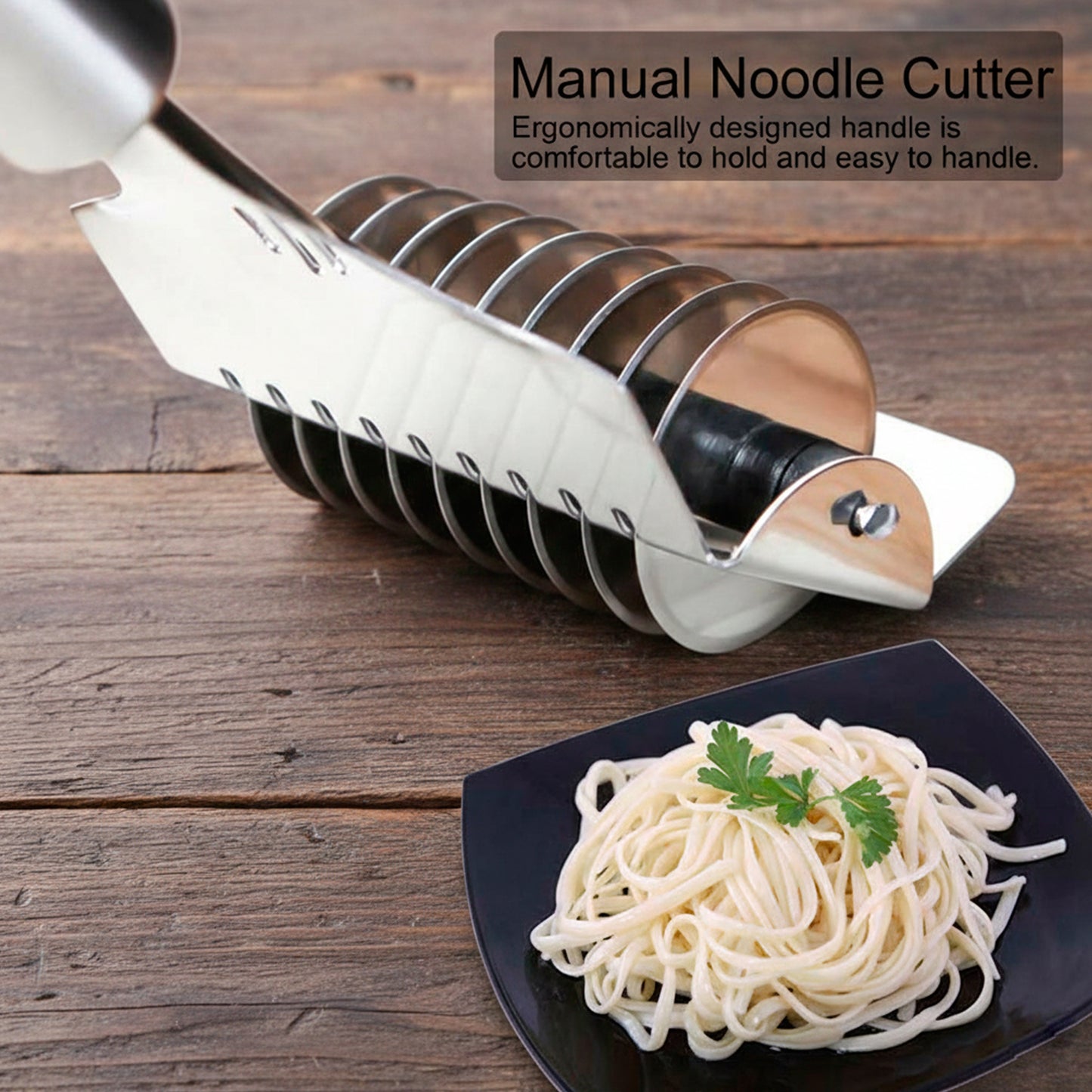 Manual Multi-Blade Dough Roller Cutter - 1 Pc Kitchen Tool - Happy Price - Image 4