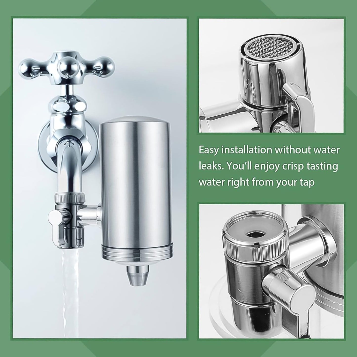 Stainless  Steel Faucet Mount Water Filter Water Purifier (1 Set) - Happy Price - Image 3