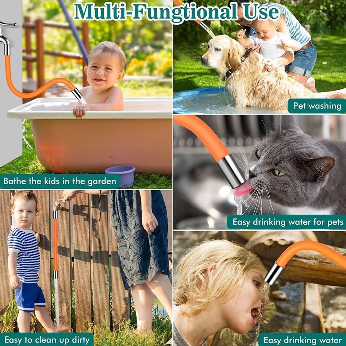 Flexible Water Tap Extender Universal Foaming Extension Tube With Connector 360 Free Bending Faucet Extender Adjustable Sink Drain Extension (46cm) - Happy Price - Image 3