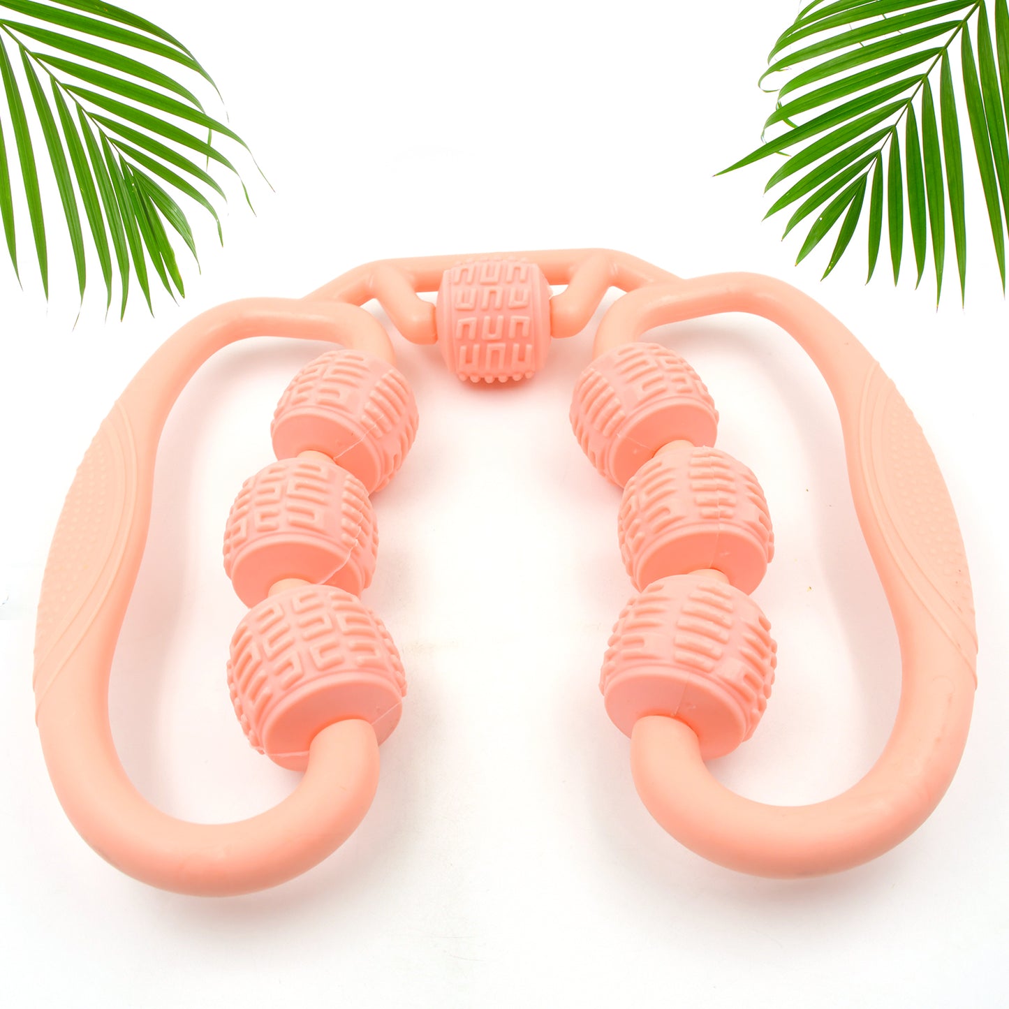 Muscle Massage Roller 8 10 Wheels Relieve Soreness Leg Muscle Roller Fitness Roller Muscle Relaxer Massage Roller Ring Clip All Round Massaging Uniform Force Elastic Pp Drop Shaped For Home Use (1 Pc) - Happy Price - Image 3