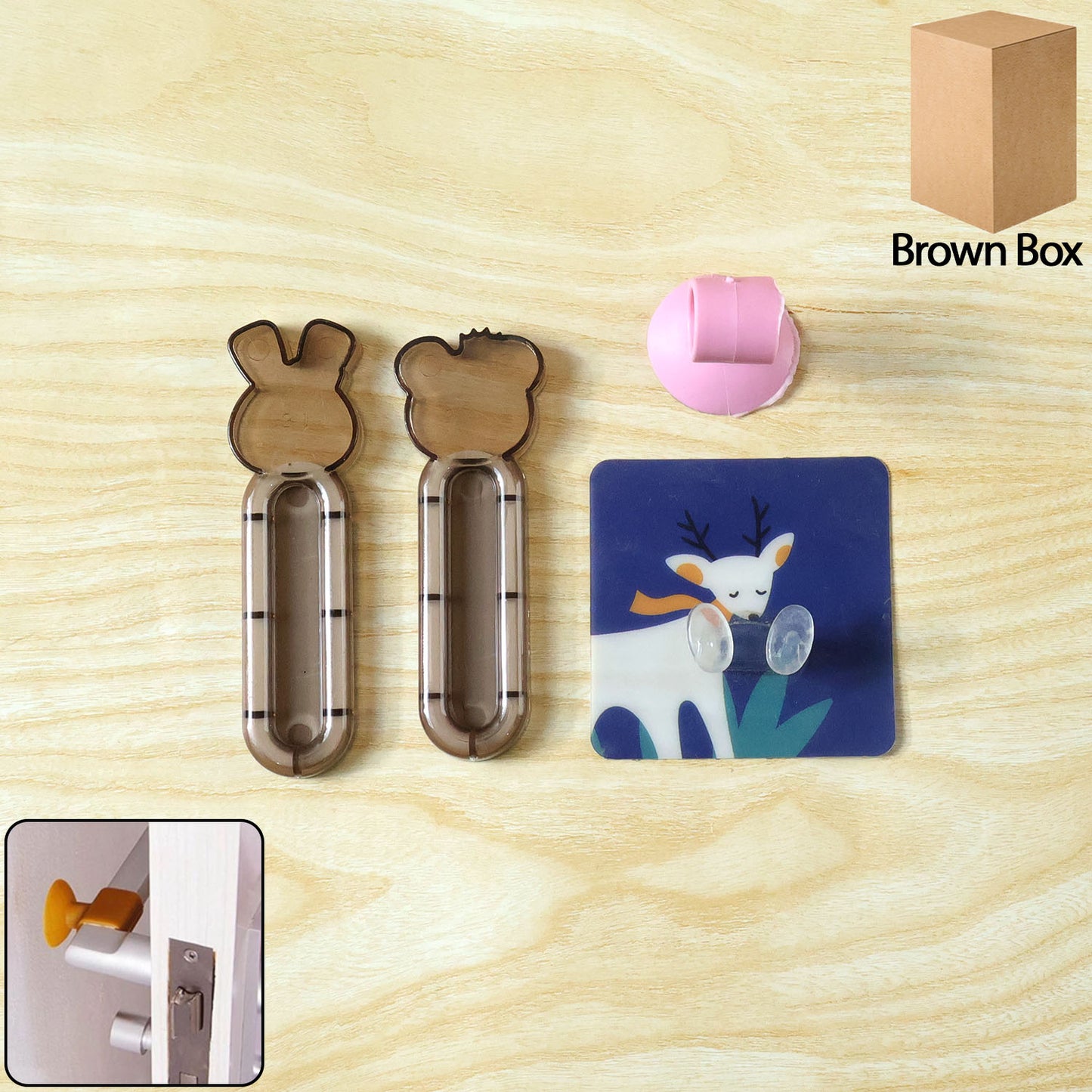 3-in-1 Cartoon Animal Door Stopper & Wall Protector Set (1 Set) - Happy Price - Image 2