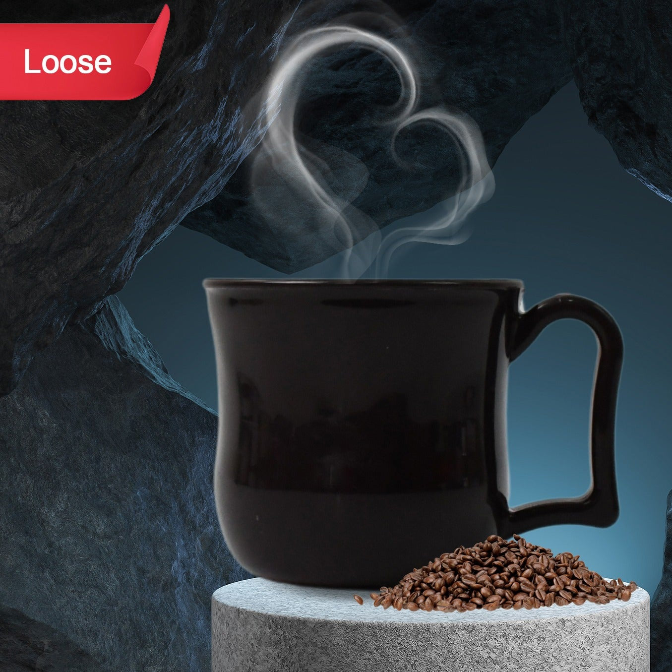 Premium Plastic Coffee  Tea Cups  Mug With Handle(1 Pc  Loose  Black) - Happy Price - Image 1