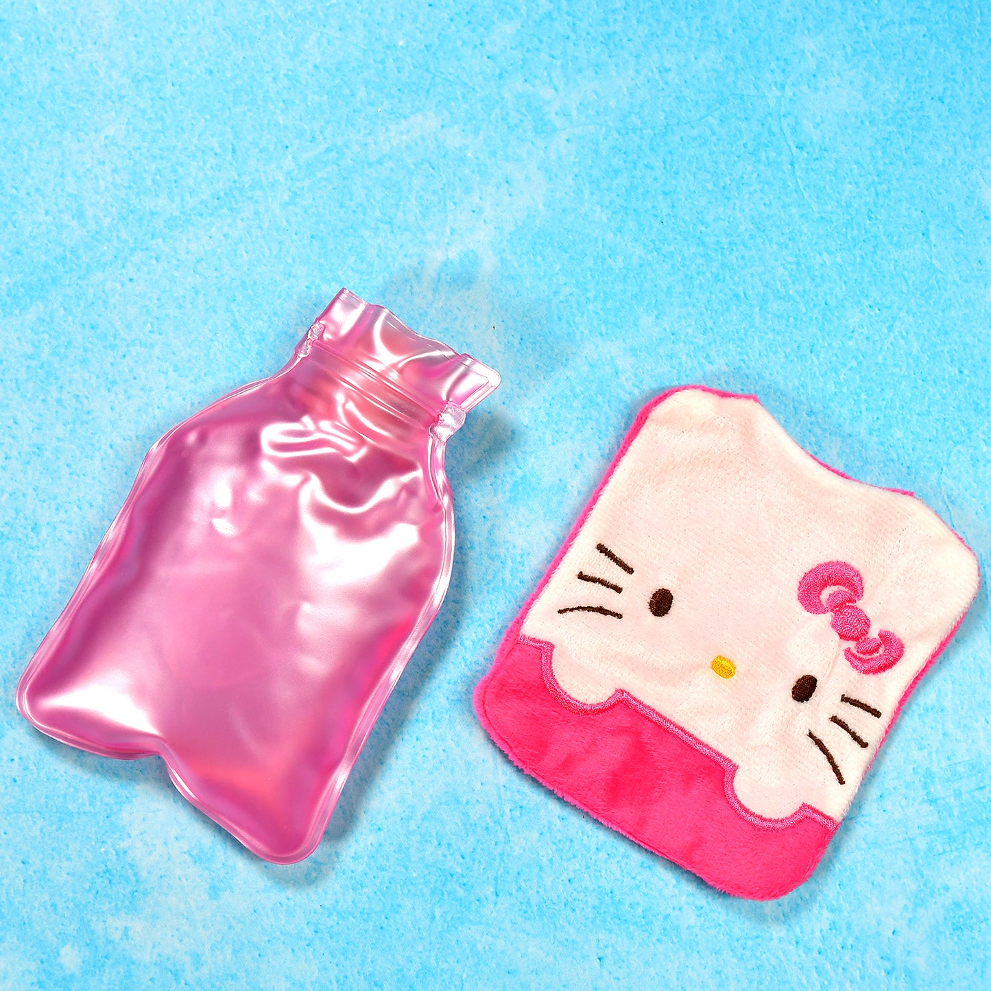 Pink Hello Kitty Small Hot Water Bag with Cover for Targeted Pain Relief - Happy Price - Image 3