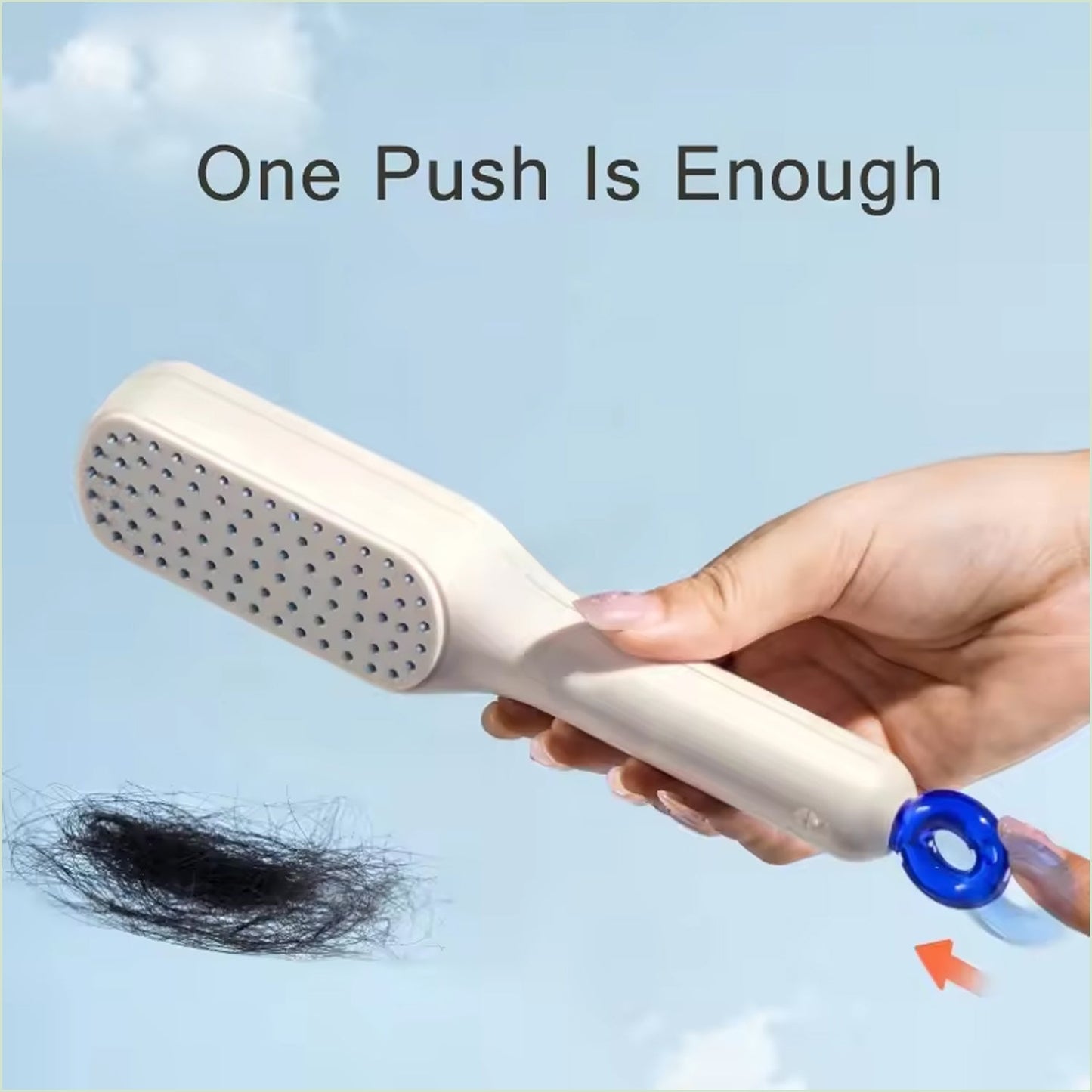 Self-cleaning Hairbrush Massage Comb (1 Pc  With Box) - Happy Price - Image 3