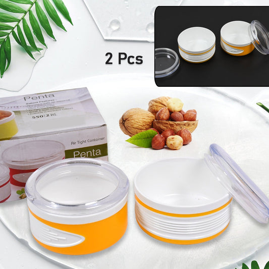 5273 Airtight Plastic Storage Container Set (2 Pieces 550ml)