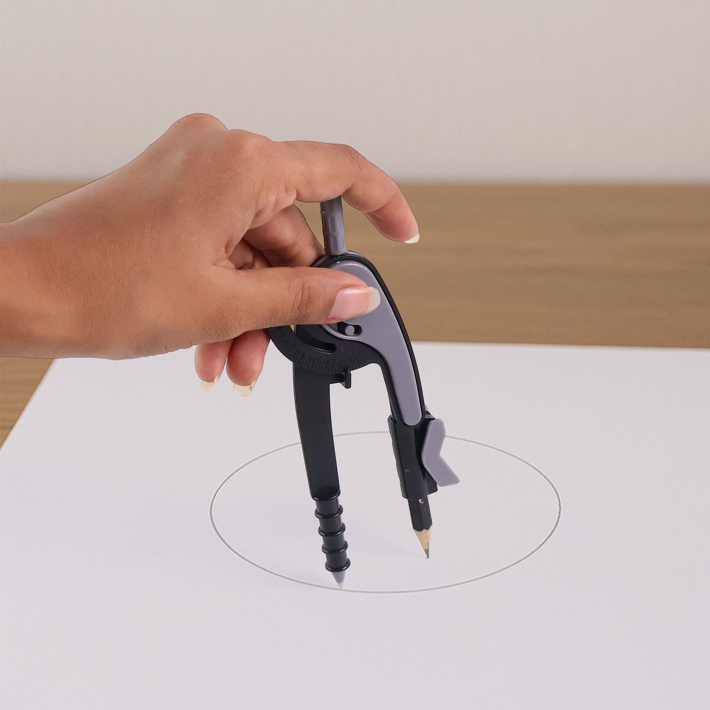 2-piece Geometry Protractor Set With Lock And Transparent Protractor - Happy Price - Image 5