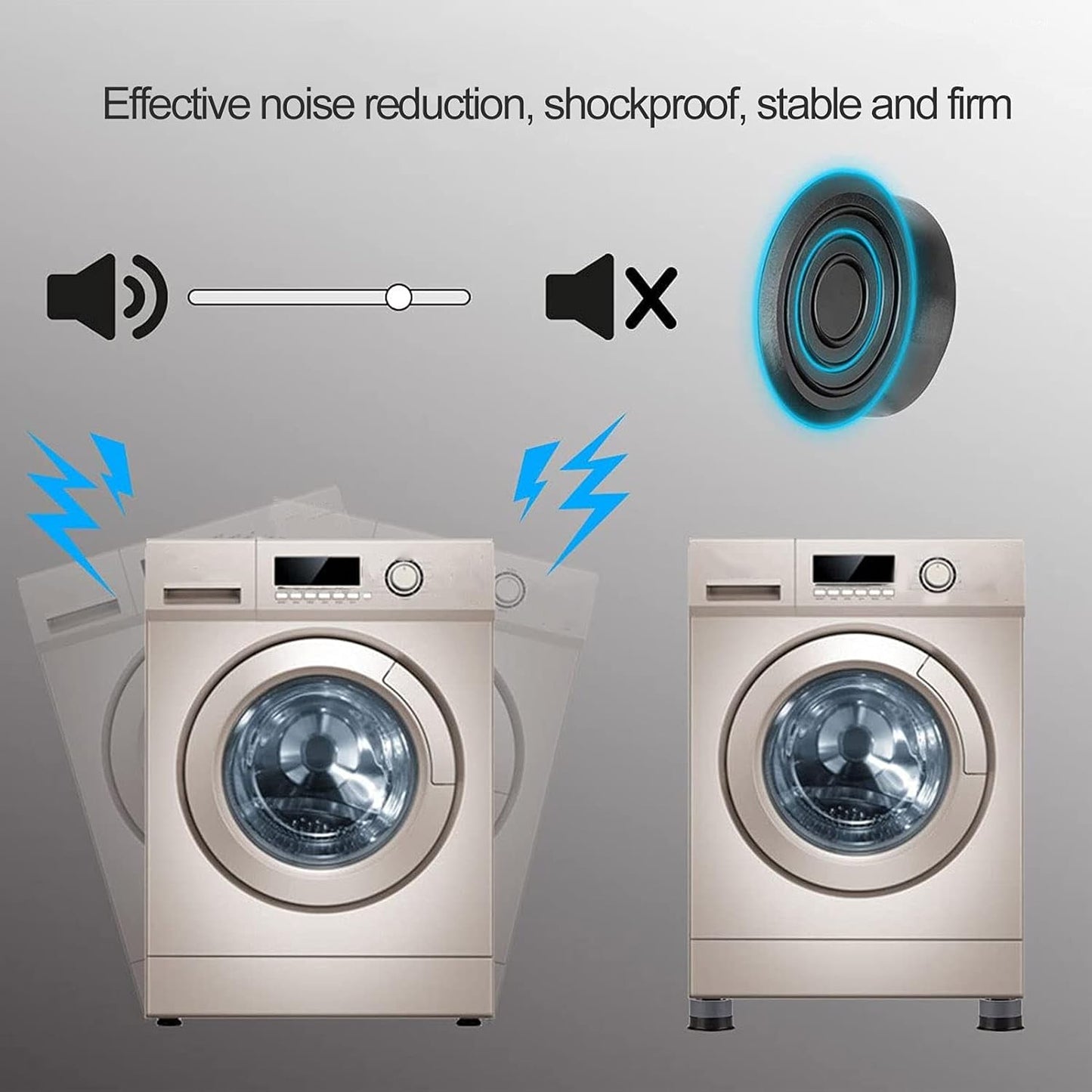 Round Washing Machine Support Pad (4 Pcs Set) - Happy Price - Image 6