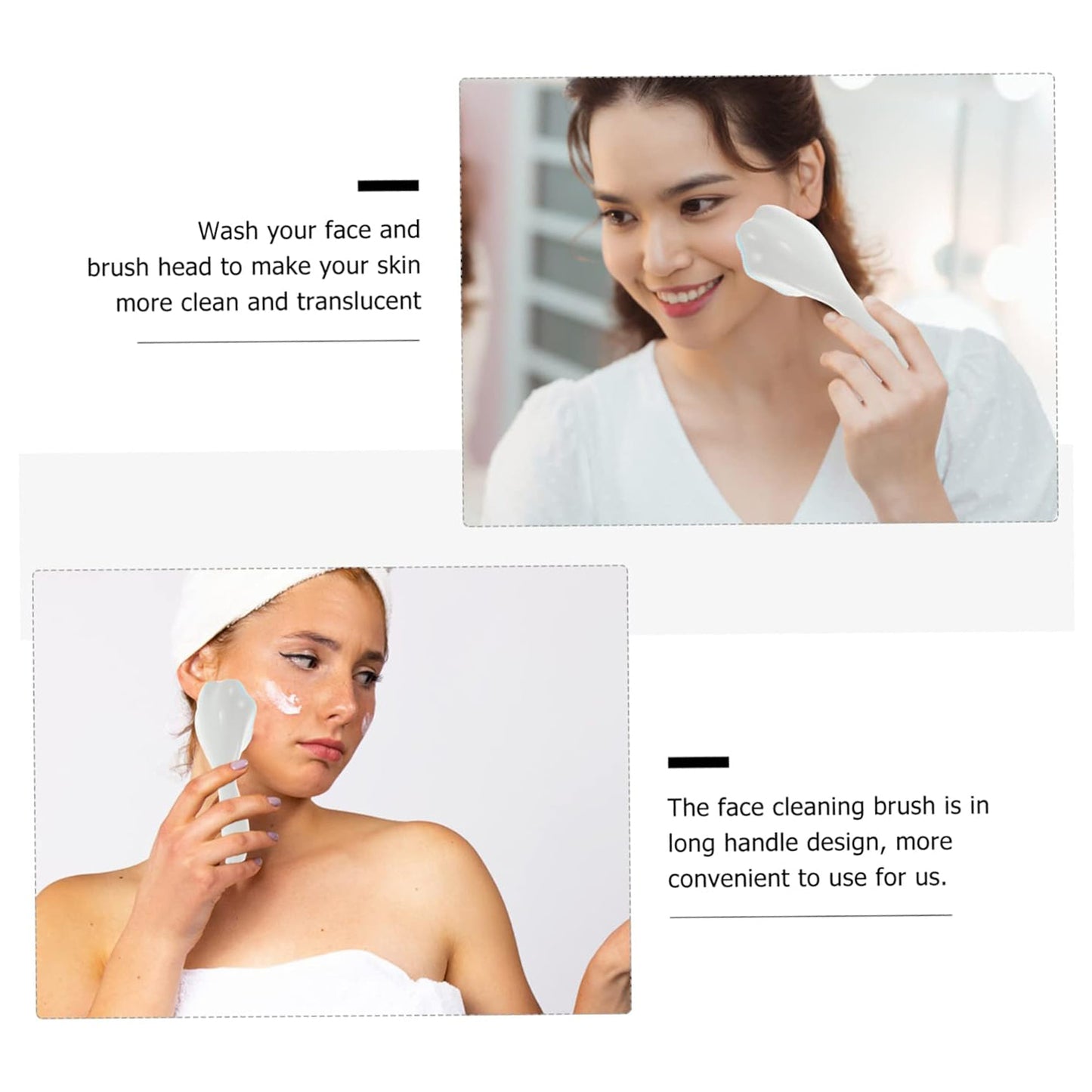 Silicone Face Scrubber Exfoliating Brush Manual Handheld Facial Cleansing Brush (1 Pc) - Happy Price - Image 2