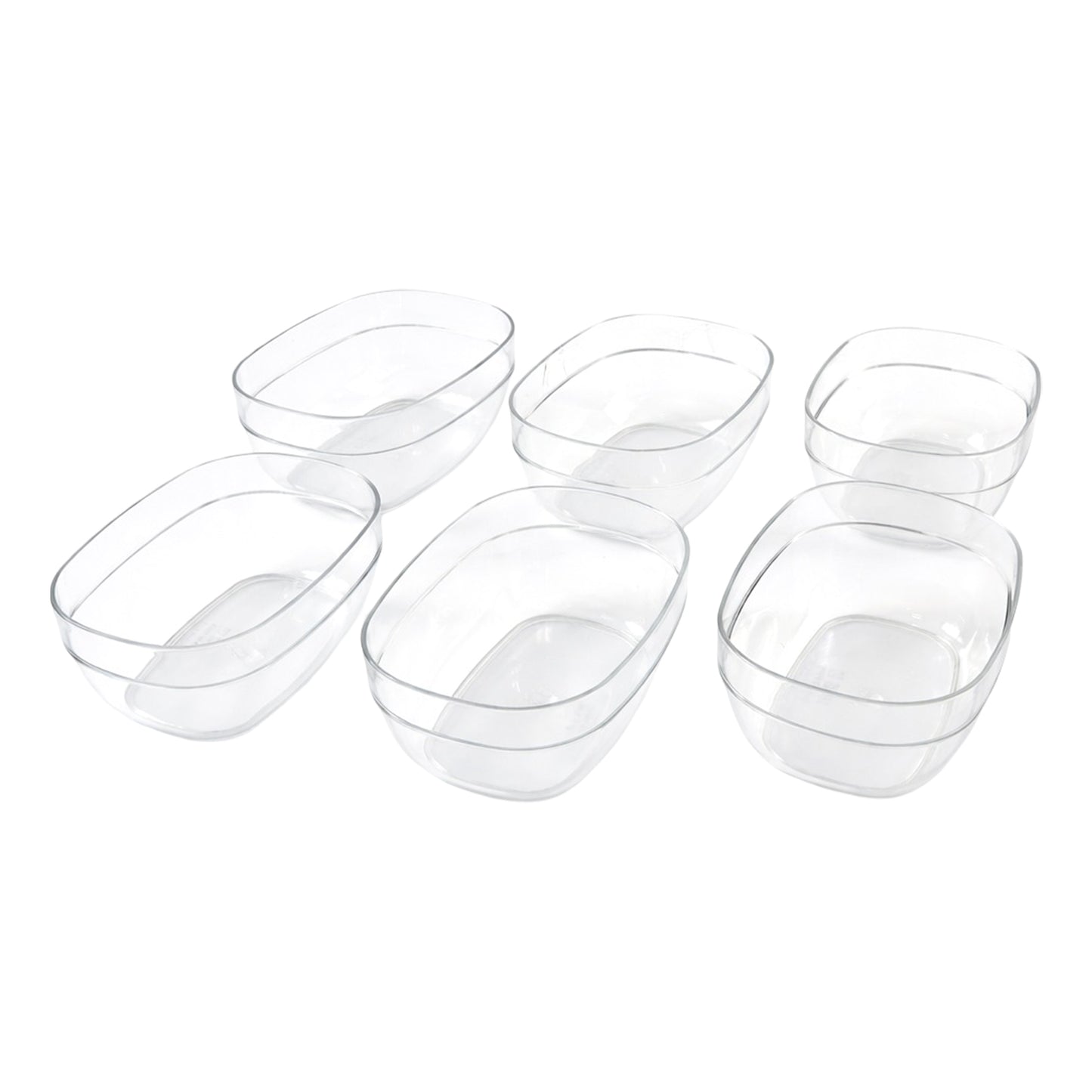 Set of 6 Transparent Oval Serving & Storage Bowls - Happy Price - Image 4