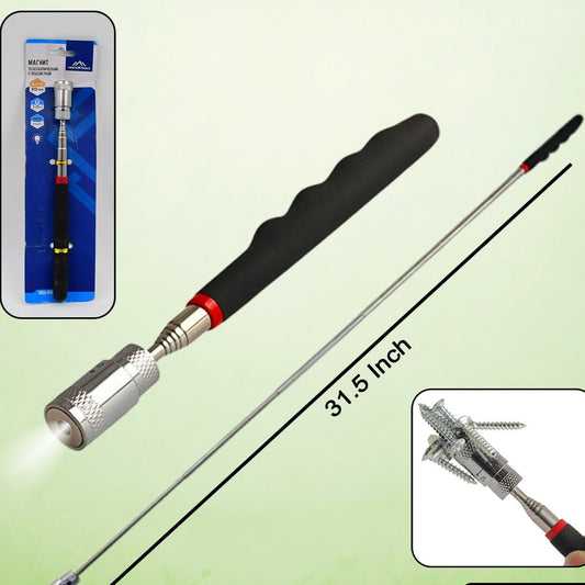 1 Pc Telescopic Pick Up Tool Magnetic Mini Led Magnet Tool - Happy Price - Image 1