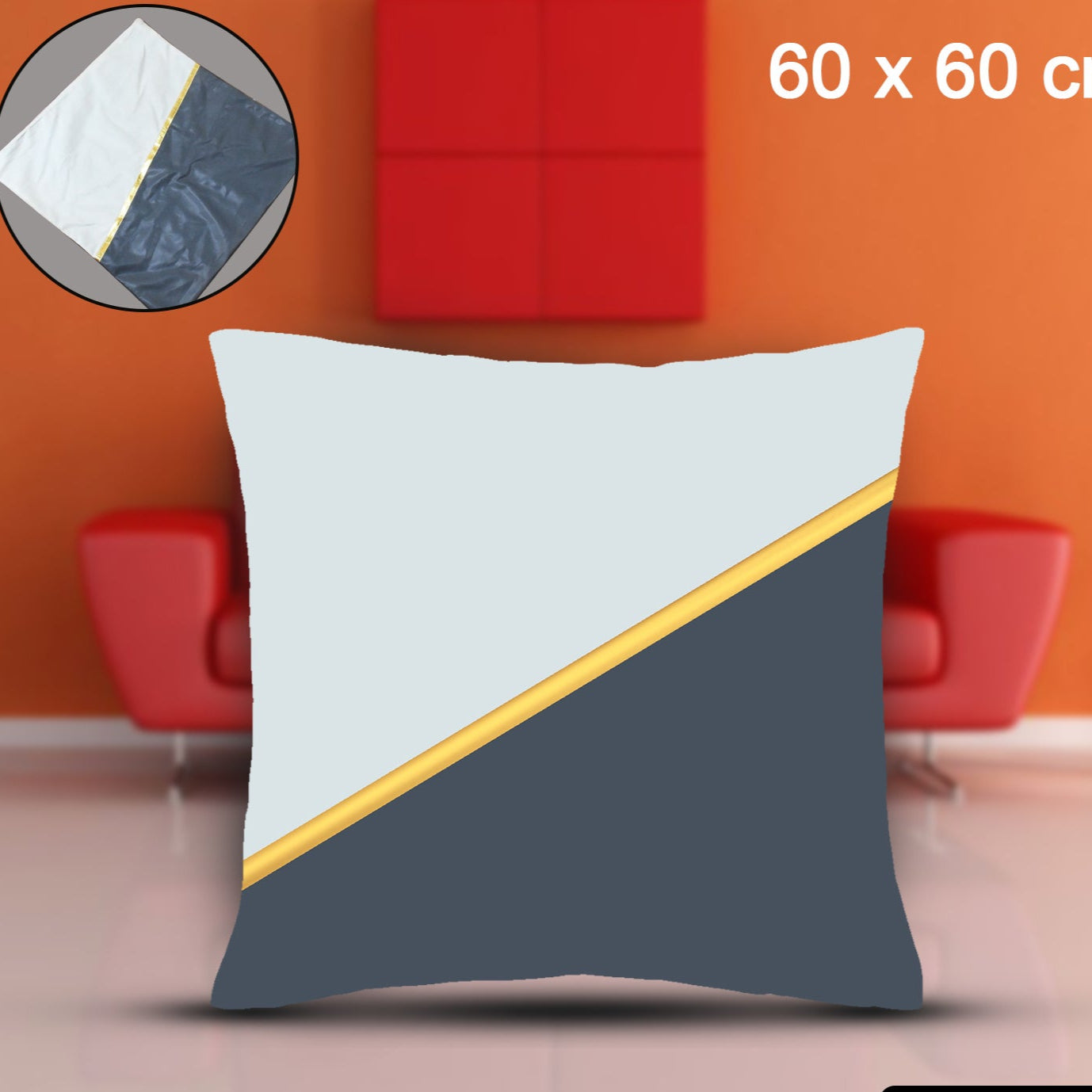 Pillow Covers Couch Pillows Cover Soft Pillow Covers (1 Pc  60  60 Cm) - Happy Price - Image 1