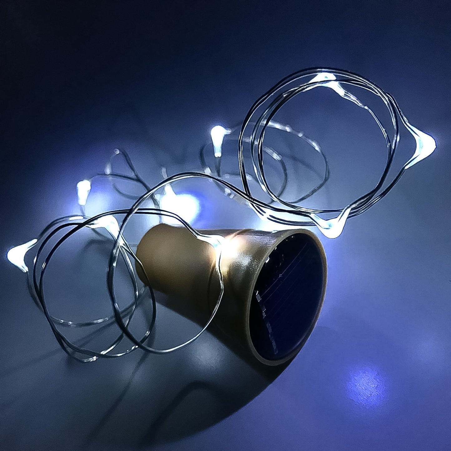 Copper Wire Cork String Lights - 2M Battery Operated White LEDs (1 Pc) - Happy Price - Image 6