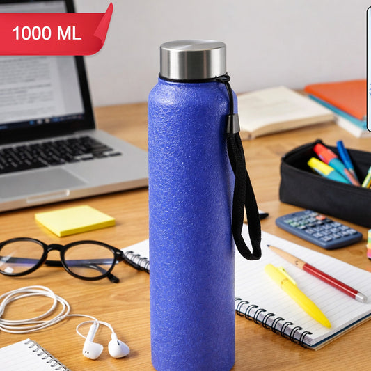 Classic Stainless Steel Water Bottle Blue Color (1000 Ml 1 Pc)