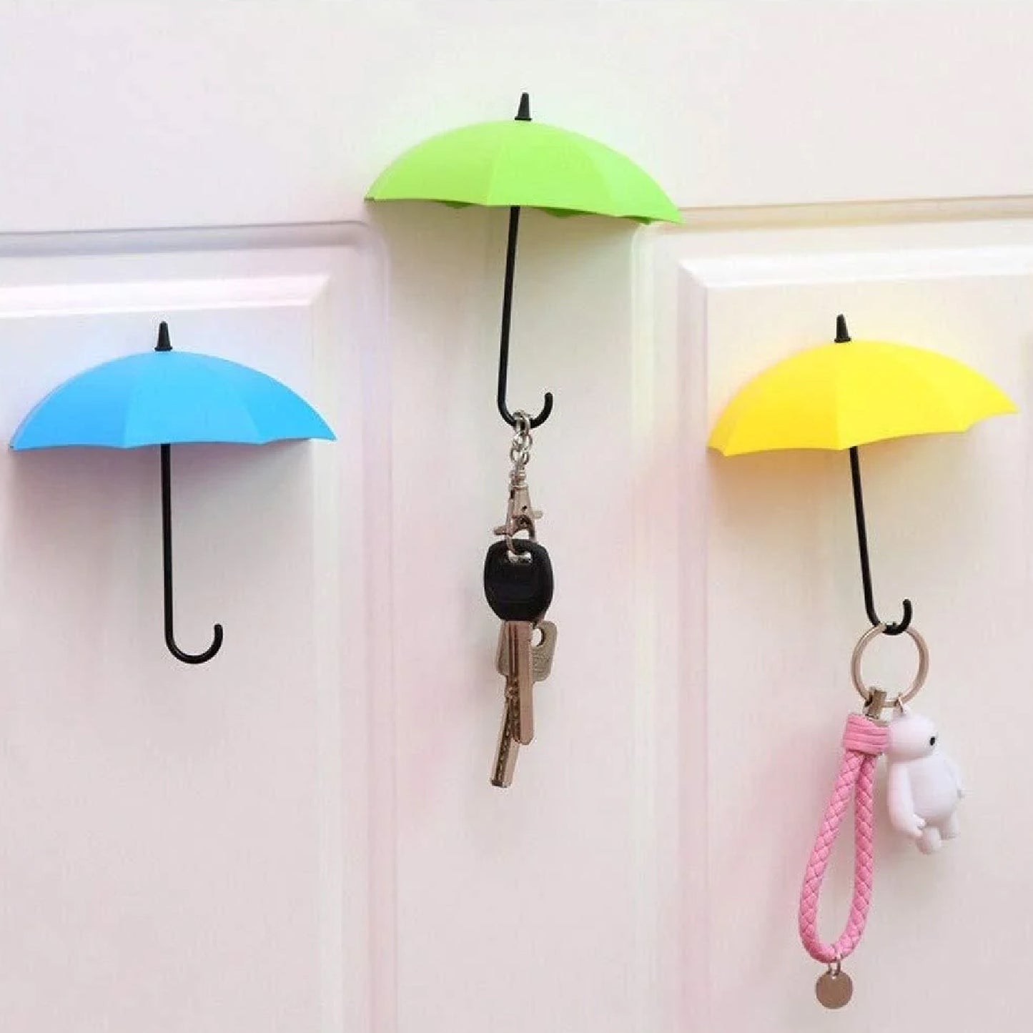 Multipurpose Umbrella Key Hat Holder Wall Hanging Hook Multicolor - Happy Price - Image 3