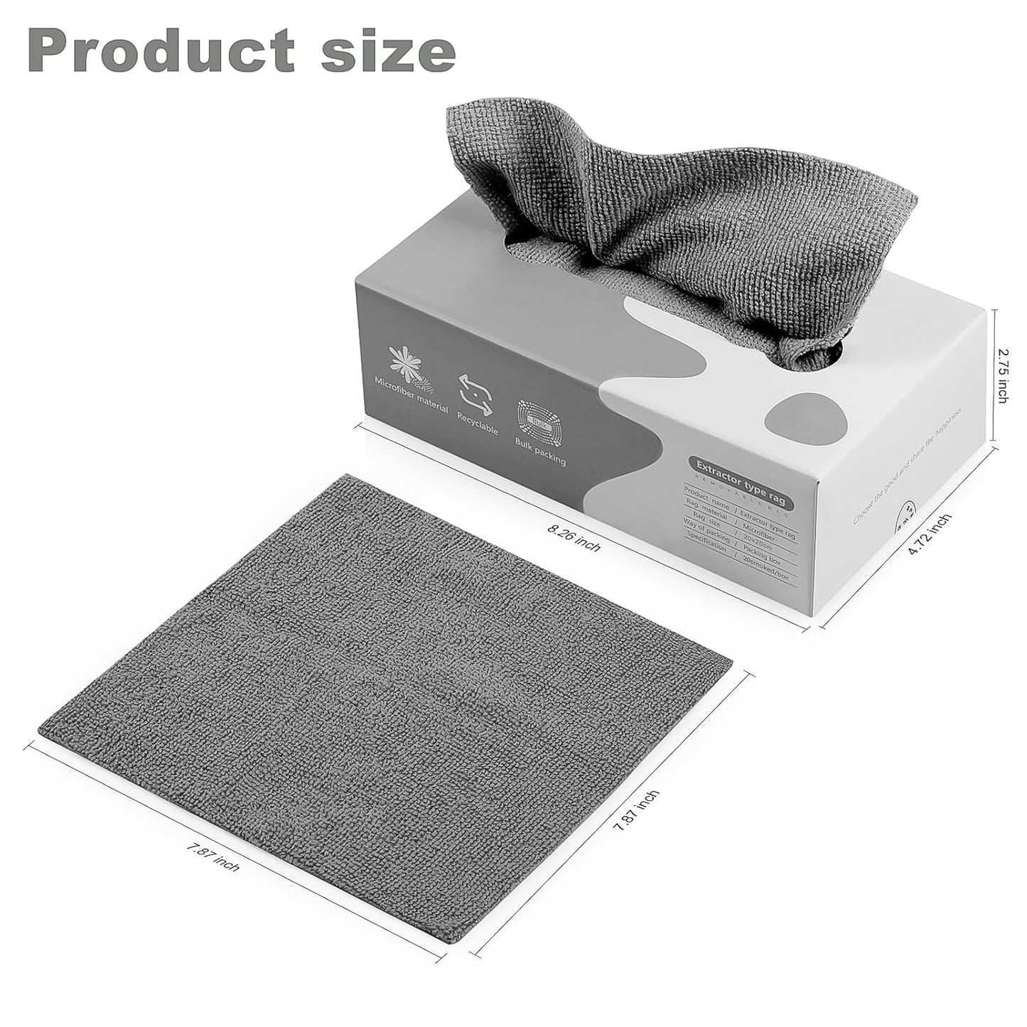 Thickened Microfiber Cleaning Cloths - 20 Pc Pack for Home, Kitchen & Car - Happy Price - Image 2
