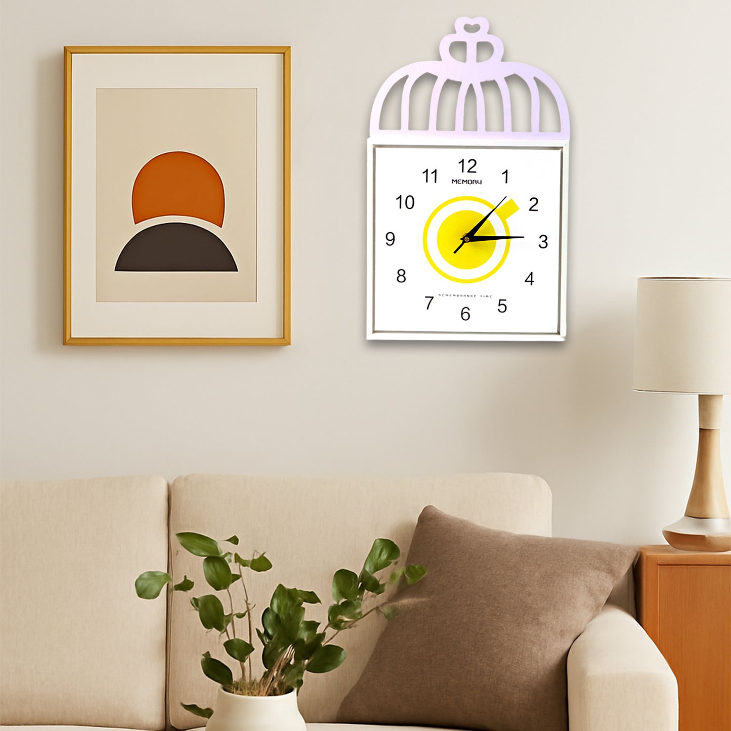 Decorative Square Wall Clock Battery Operated  1 Pc - Happy Price - Image 6
