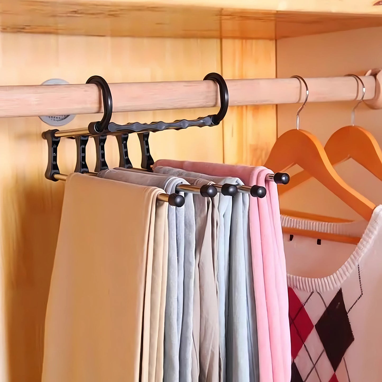 Adjustable Big Trouser Pants Hanger Organizer - Happy Price - Image 4
