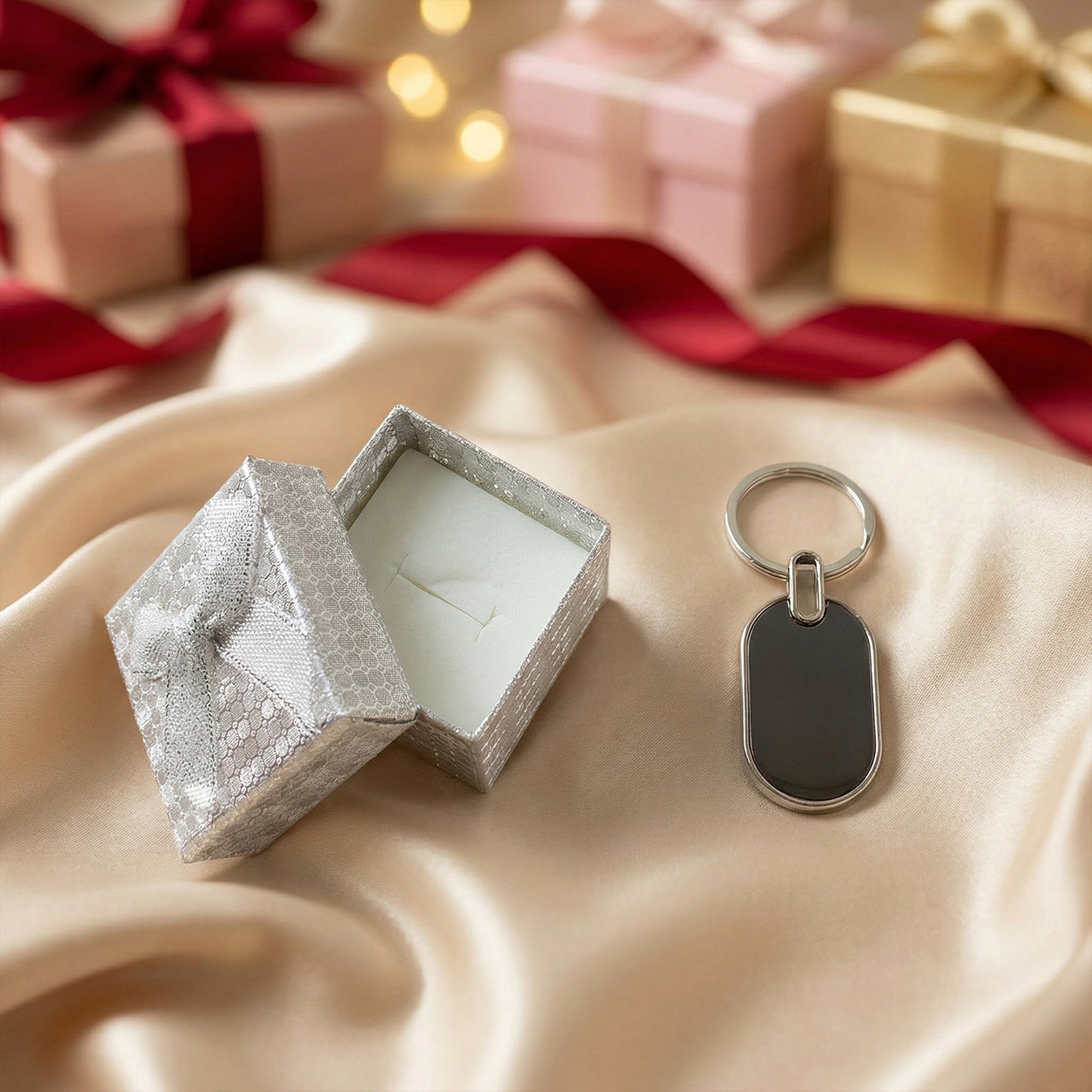 Premium Metal Keychain With Gift Box