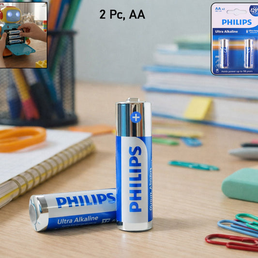 AA Ultra Alkaline Batteries - 2 Piece Pack for Everyday Devices - Happy Price - Image 1
