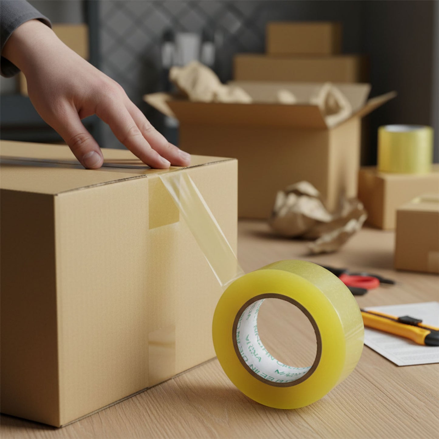 Clear Packing Tape Roll - 125mm x 45mm for Secure Parcel Sealing - Happy Price - Image 6