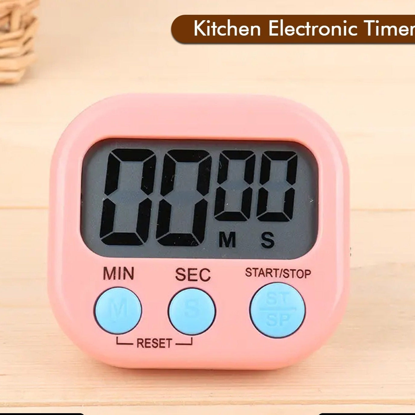 Digital Kitchen Timer Clear Big Digits 0-99 Min For Cooking Office Clock - Happy Price - Image 1