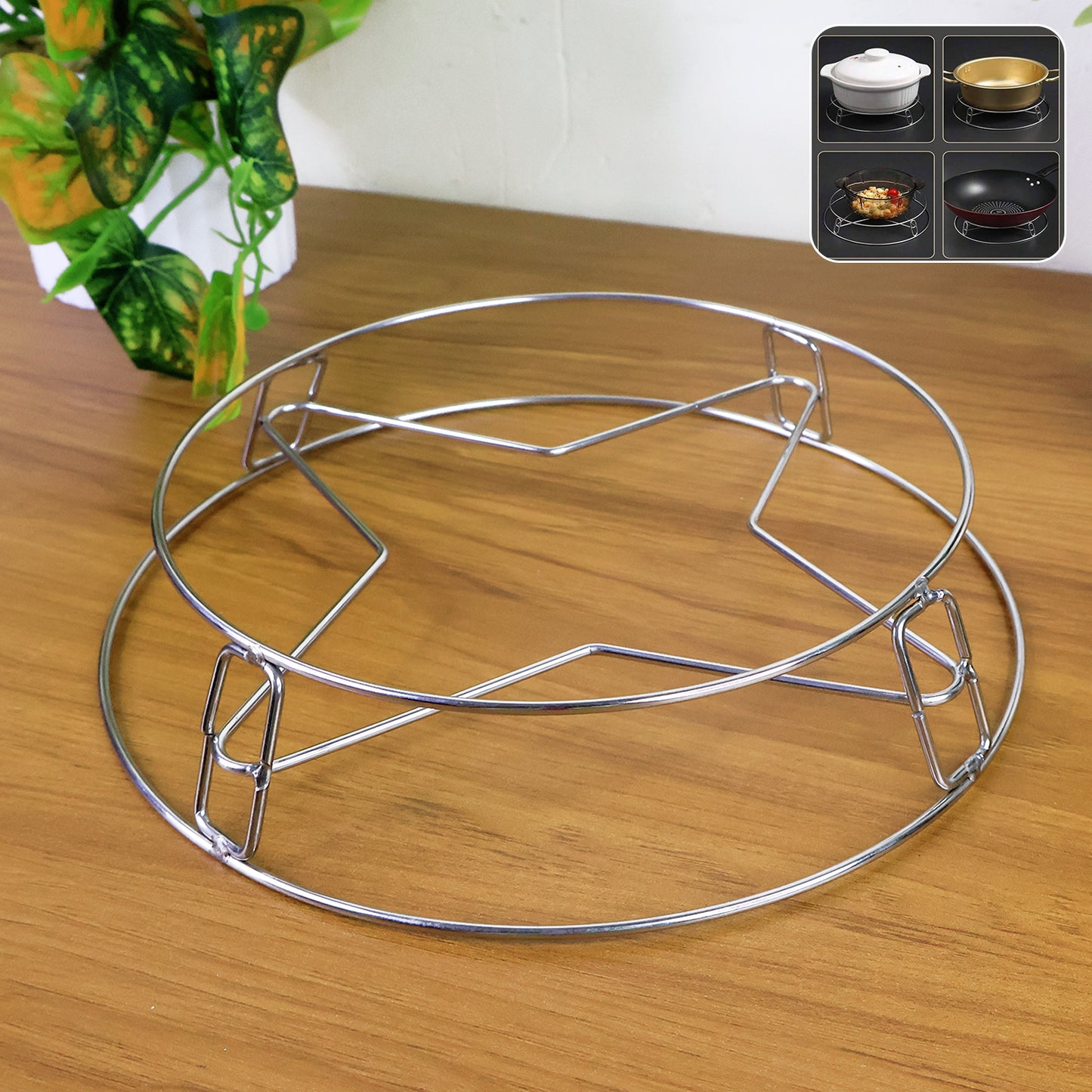 Heavy Duty Stainless Steel Gas Stove Stand for Pots & Pans - 1 Pc - Happy Price - Image 6