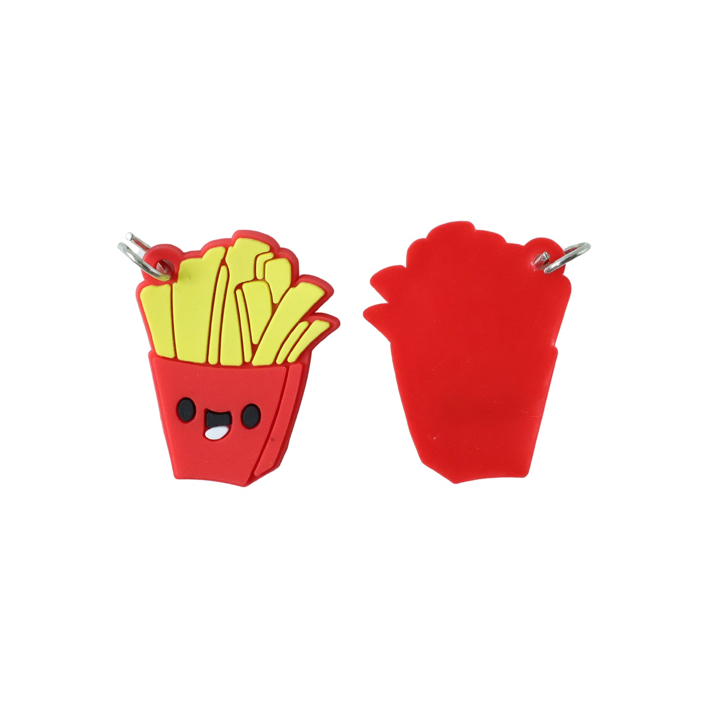 Cute French Fries Shap Bag Charm Keychain Set (10 Pc)