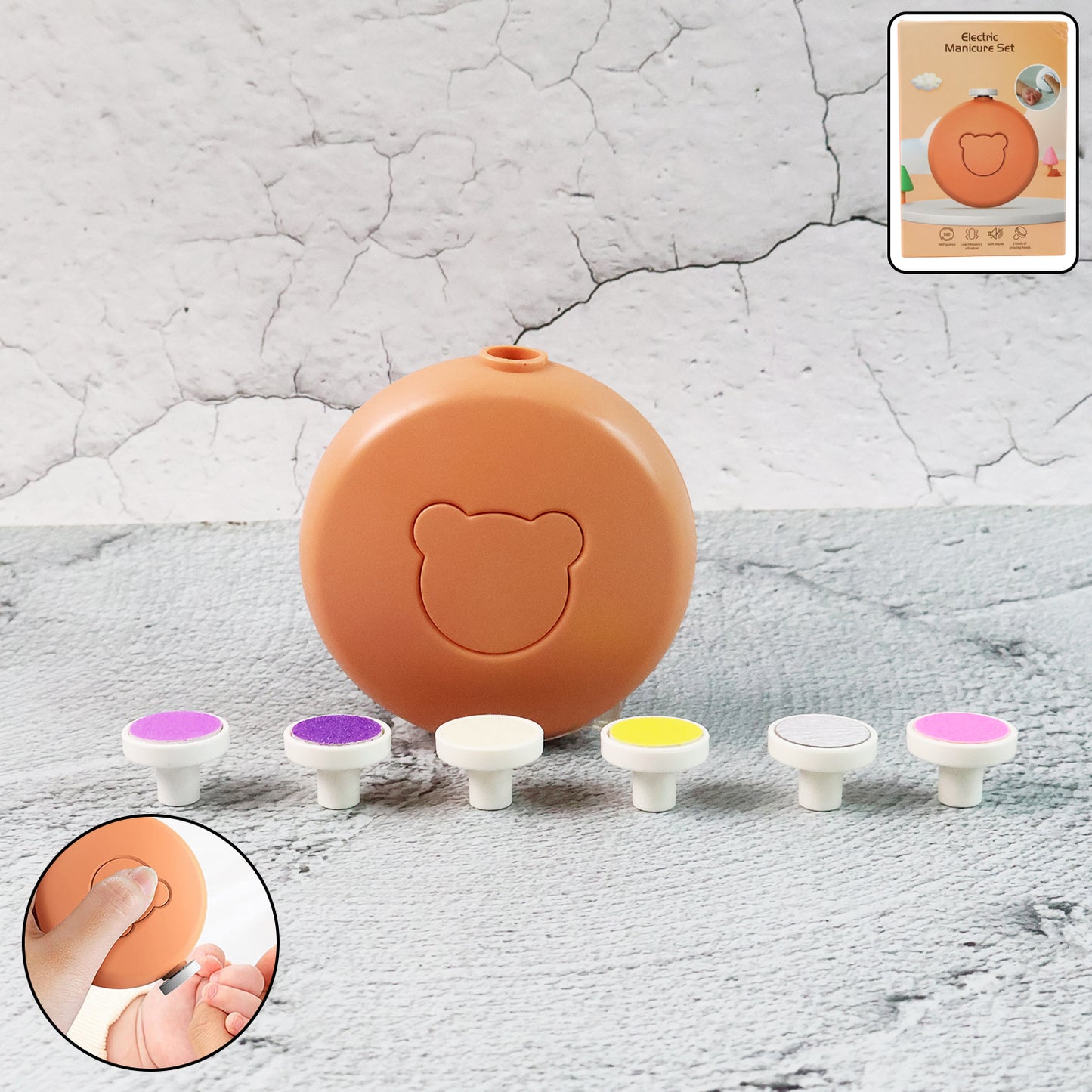 Electric Baby Nail Trimmer & Manicure Set - 6 Grinding Heads, Safe & Silent - Happy Price - Image 7