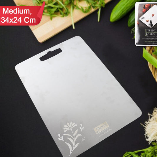 Apex Steel-x Stainless Steel Medium Chopping Board - Happy Price - Image 1